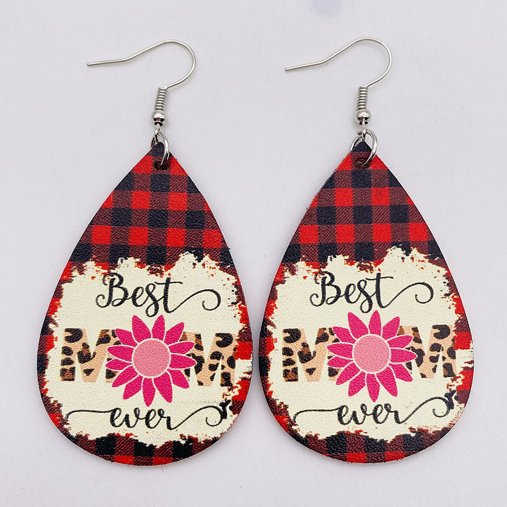 Wholesale Mother's Day Leather Earrings